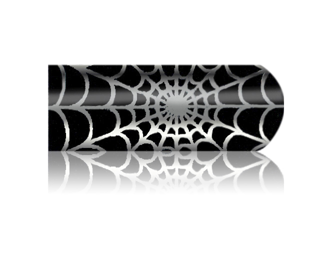 Cesars Nail App 35 metal spider web black & silver